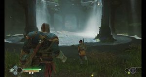 12 God of War - 2018 - хранилище фафнира - клад фафнира - предгорье - свет альвхейма - немигающий вз