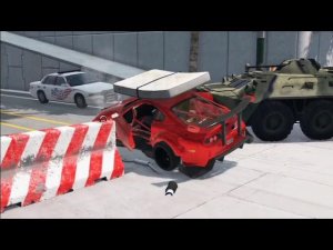 Автомобили против боллардов #7 – BeamNG Drive КОРОЛЬ АВТОМОБИЛЕЙ