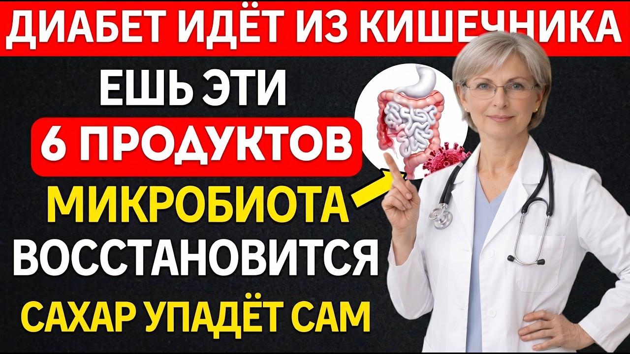 Восстановишь микробиоту — сахар упадёт САМ! Ешь эти 6 продуктов - Доктор Татьяна смотреть онлайн