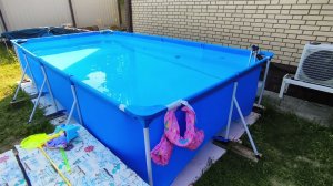 Подогрев бассейна газовым котлом. #бассейн #подогрев #каркасныйбассейн