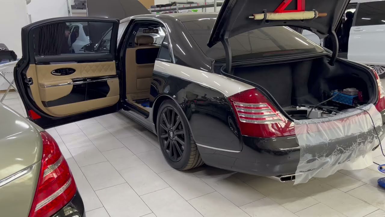 Maybach S62 Zeppelin - ремонт перегороворного устройства, громкой связи смотреть онлайн