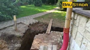 Общий обзор работ: дренаж и ливневка вокруг дома с подвальным помещением - отмостку не ломаем