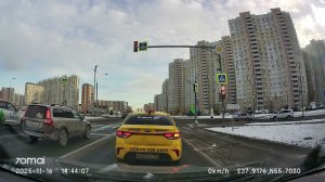Driving in Moscow agglomeration: Текстильщики - Вешняки - Котельники 16/11/2025 (timelapse 4x)