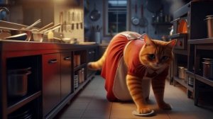 Мама-кошка воплощает мечту рыжего котенка о своей собственной красной машине 🚘✨❤
