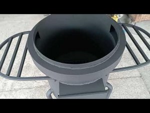 Печь для казана с боковыми дымоходами обновленная.