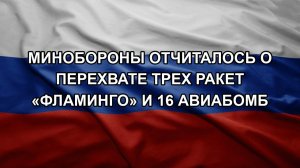 Минобороны отчиталось о перехвате трех ракет «Фламинго» и 16 авиабомб