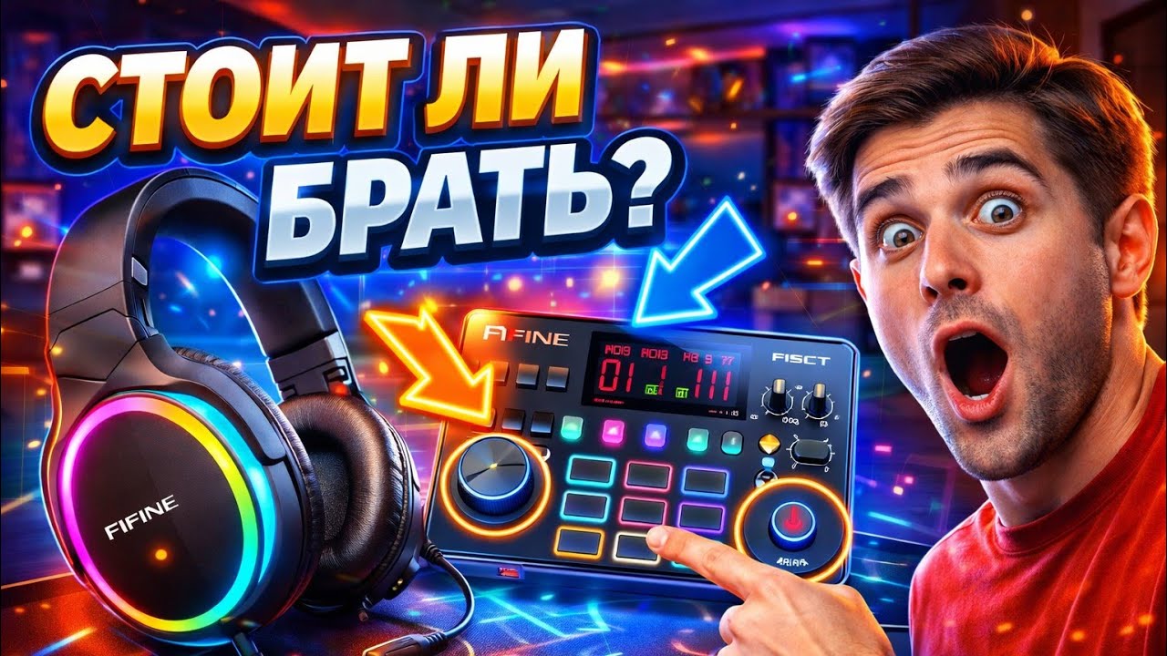 ОБЗОР НА ИГРОВОЙ МИКШЕР FIFINE SC3 И НАУШНИКИ FIFINE H9 смотреть онлайн