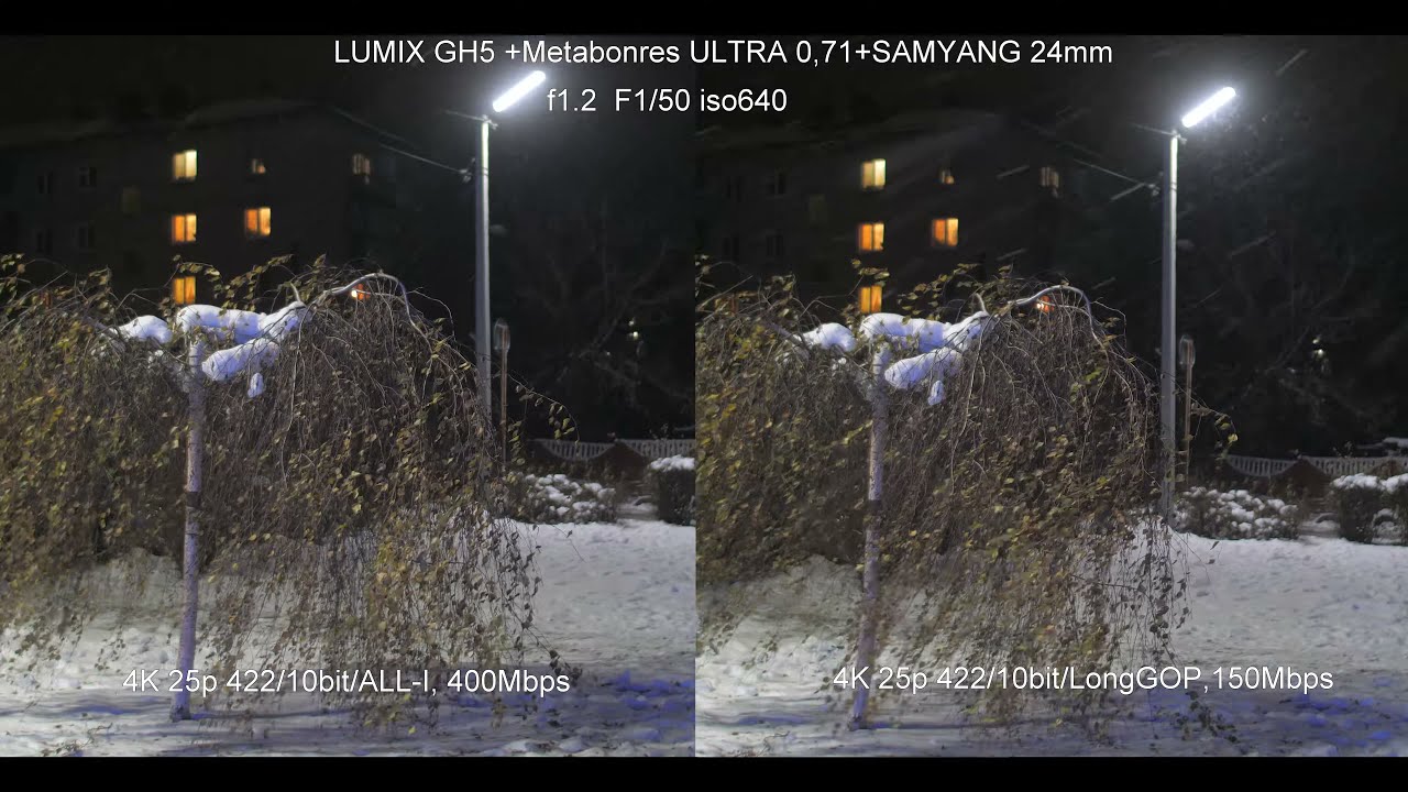 GH5. 4K 25p 422 10b . ALL-I vs LongGOP смотреть онлайн