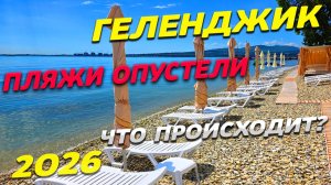 ГЕЛЕНДЖИК 2026! ПЛЯЖИ ОПУСТЕЛИ. ЧТО ПРОИСХОДИТ? ОБСТАНОВКА на КУРОРТЕ