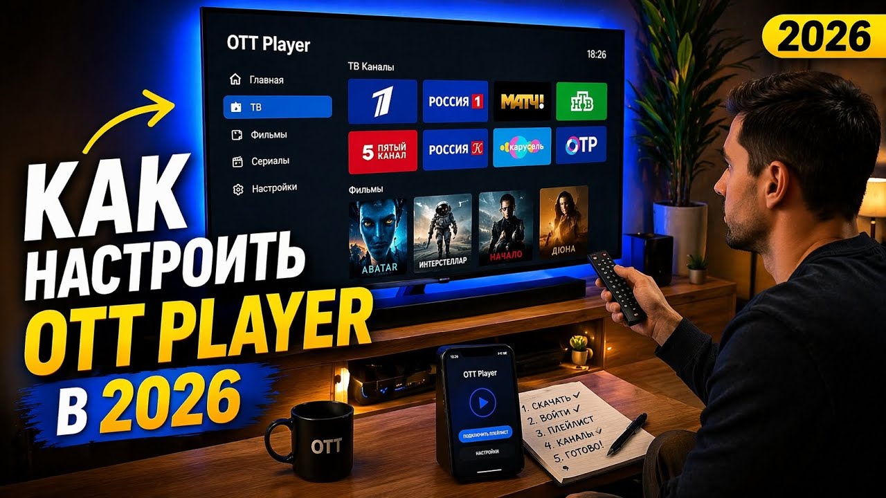 Как настроить OTT Player в 2026 году📺 | Полная настройка IPTV за 5 минут🔥 смотреть онлайн