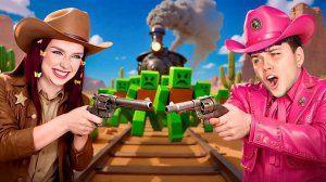 Сбежали от ЗОМБИ в Мертвые рельсы в ROBLOX