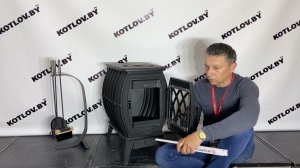 Печь отопительно-варочная Бахта черного цвета до 180 м³
