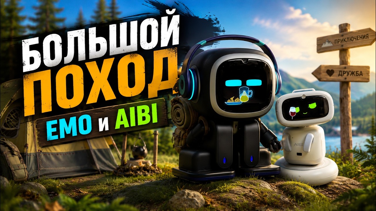 EMO встретил Aibi! Самое милое приключение роботов