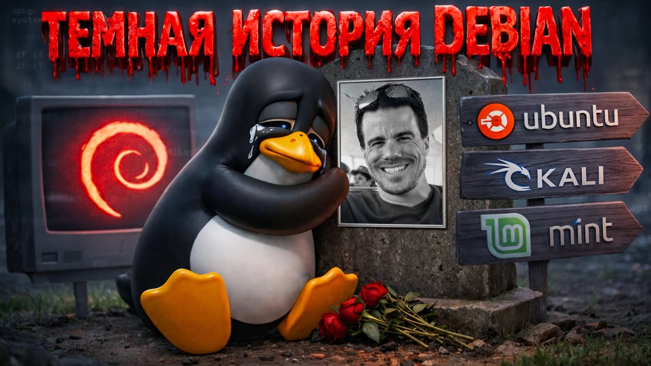 Debian: САМЫЙ СТАБИЛЬНЫЙ Linux и ТЁМНАЯ История Создателя смотреть онлайн