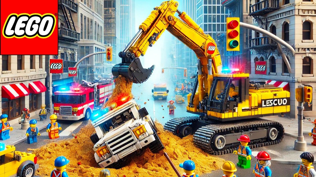 Lego Technic Car# спасательный экскаватор в действии!🚜🛠️ смотреть онлайн