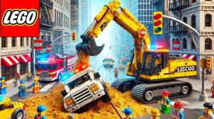 Lego Technic Car# спасательный экскаватор в действии!🚜🛠️
