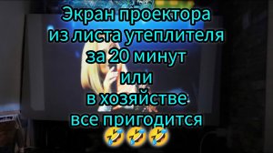 Экран для проектора за 20 минут
