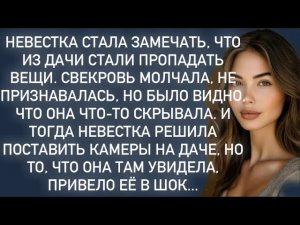 Невестка решила поставить камеры на даче, но то,что она там увидела,привело её в шок...