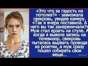 Так это я вчера поставила камеры. А чего вы так занервничали Спросила я свекровь.