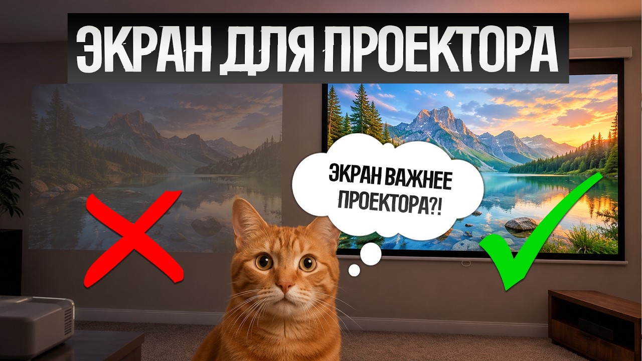 Мы сравнили 3 ЭКРАНА ДЛЯ ПРОЕКТОРА. Разница удивила