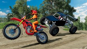 Аварии на мотоциклах #3 - BeamNG DRIVE