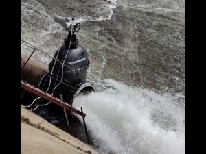 Работа сифонного водосброса Ду1000
