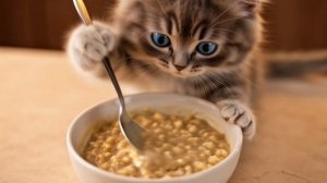 Котенок Лико посмотрел кулинарное шоу по телевизору… То, что она сделала дальше, просто восхити