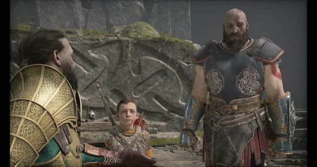 7 God of War - 2018 - озеро девяти - два разрыва между мирами - путь к горе