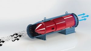 Горизонтальный циклон Факел  Для гашения искр и сбора пыли
