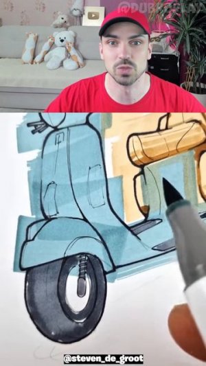 Как раскрасить Мопед🛵 круто?! #shorts