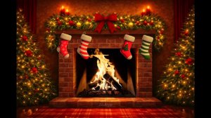 Звук огня в камине — новогодний и рождественский фон (реальный треск дров)