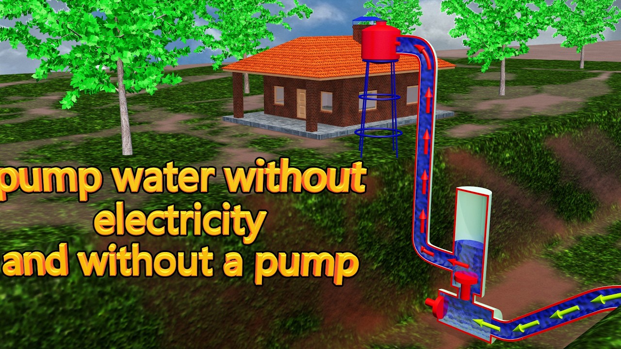 FREE ENERGY WATER PUMP! 💧 DIY Ram Pump New Design w Parallel System No Electricity Up to the Hill смотреть онлайн