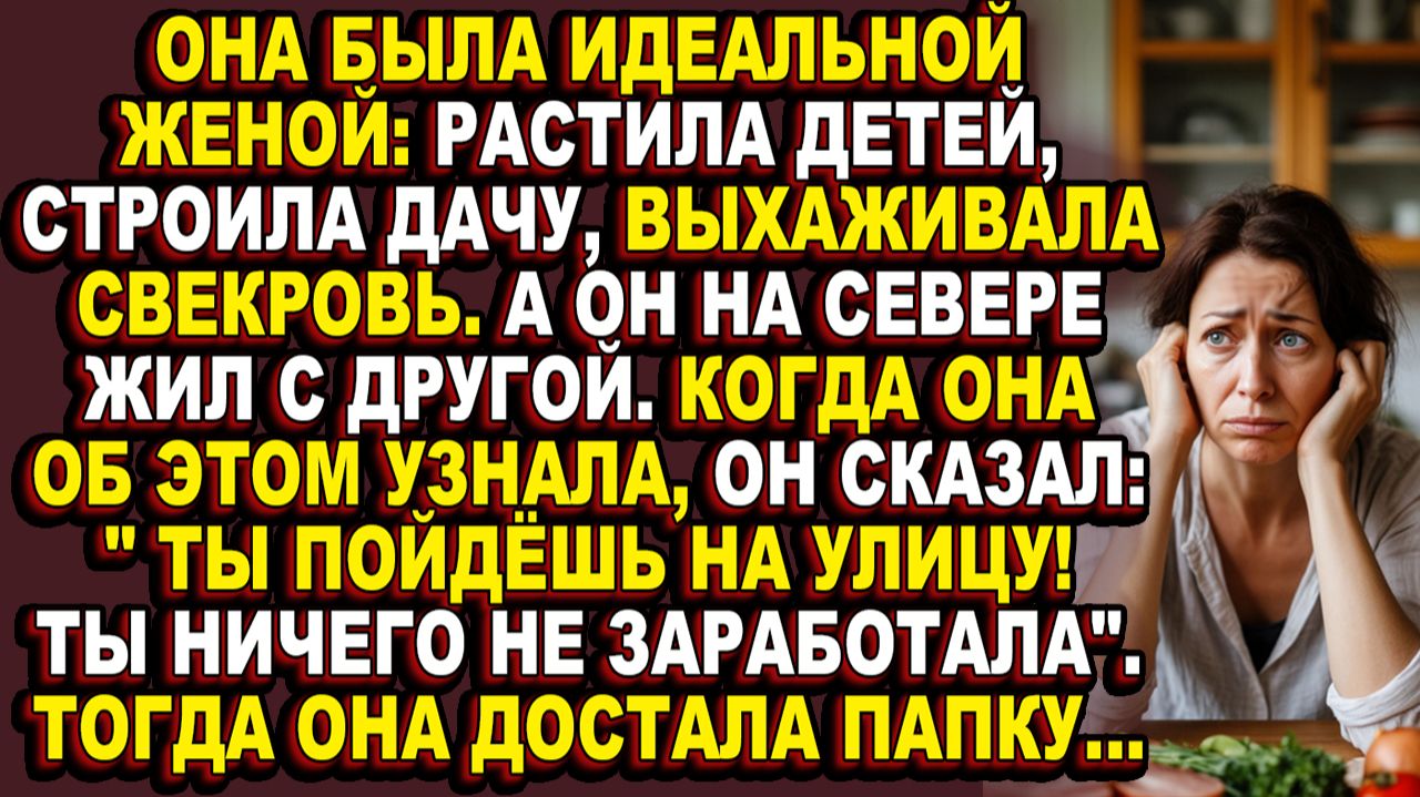 Истории из жизни|Она была домохозяйкой 15 лет, а он сказал, что она ничего не принесла в этот дом