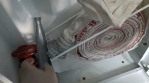 Сушка пожарных рукавов, 2й ная пожарная их скатка,  замена крана в шкафу ПК