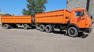 КАМАЗ. ПЕРЕВОЗКА ЗЕРНА НА ЭЛЕВАТОР