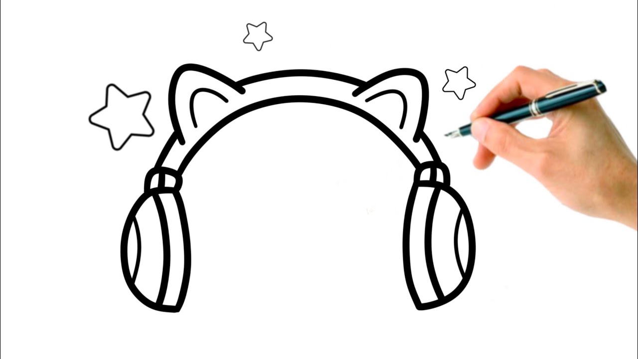 How to Draw Cute Headphones 🎧 EASY TUTORIAL FOR KIDS 👧 | Small Artists смотреть онлайн