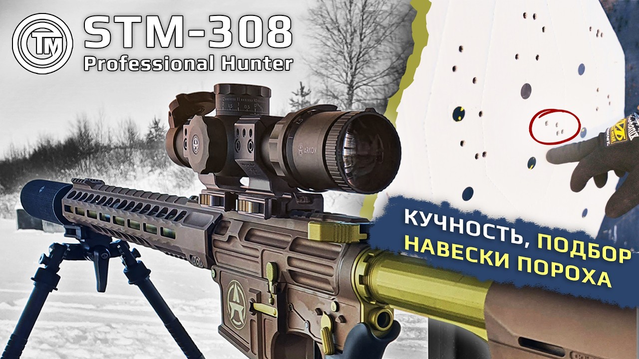 STM-308 Professional Hunter - топ AR-ка! Тест на кучность, подбор навески пороха. смотреть онлайн