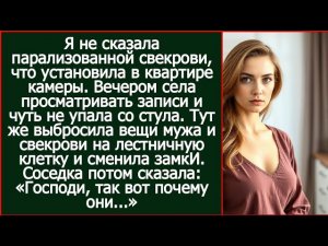 Я не сказала парализованной свекрови, что установила в квартире камеры. Просмотрев записи, я тут же