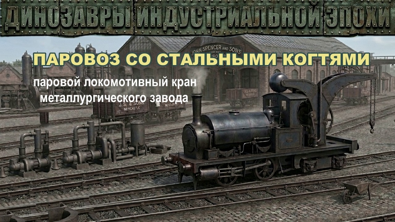 Паровой локомотивный кран-паровоз-бак / Динозавры индустриальной эпохи | Мини Тех Док смотреть онлайн