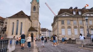 Цюрих прогулка под дождём спокойная атмосфера и красота швейцарского города  🌧️✨