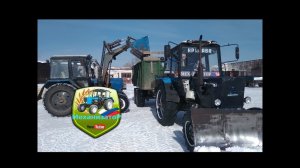 Возим снег с гаража часть 2