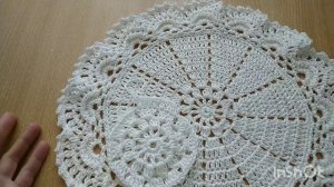 Самая простая и легкая салфетка крючком Часть 1