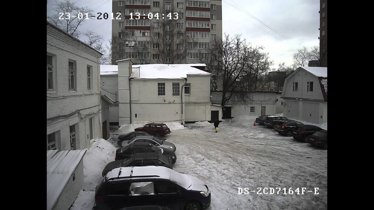 IP видеокамера DS-2CD-7164-E Hikvision. Дневная запись. смотреть онлайн