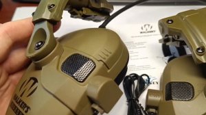 Активные наушники Walkers Razor  крепление под шлем OPS Core (чебурашки) Олива