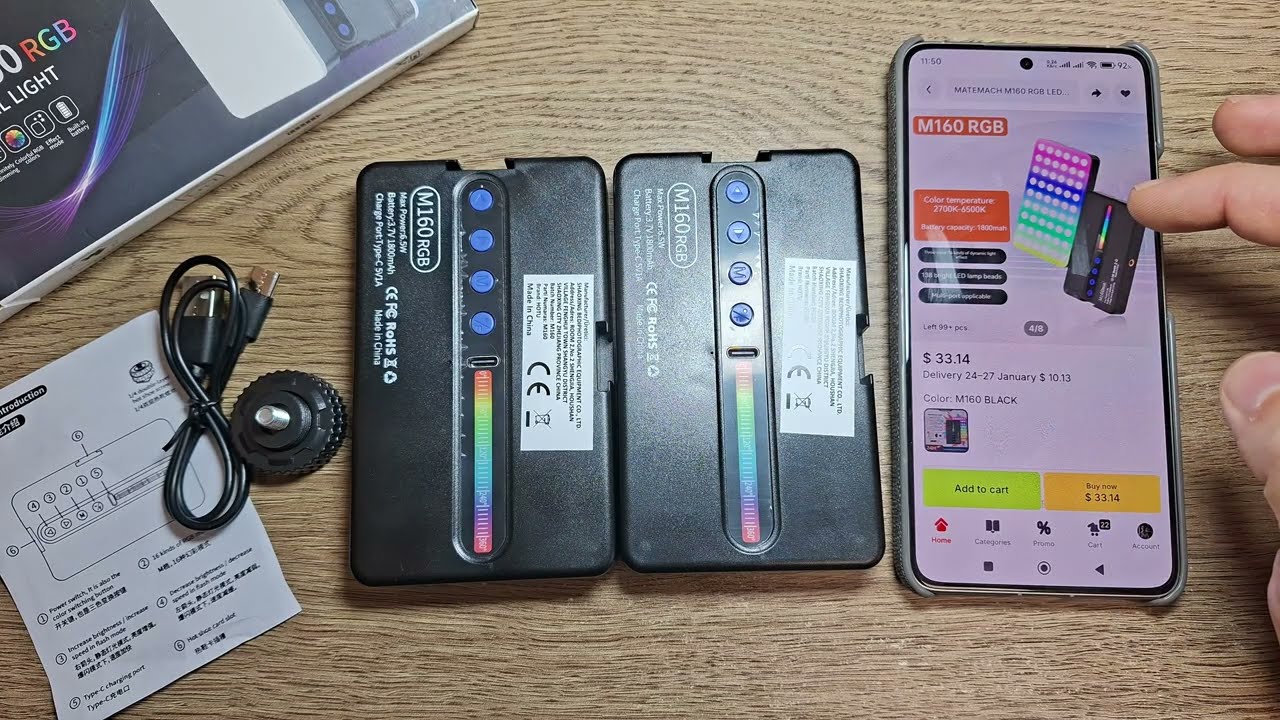 Обзор m160rgb - хороший портативный светодиодный накамерный свет! смотреть онлайн