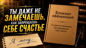 Ты даже не замечаешь, как запрещаешь себе счастье