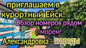 Ейск🏖Обзор номеров для отдыха 2026. Александровка - огороды. Море штормит...