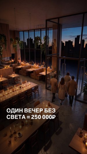 Сколько стоит один час без света для вашего бизнеса?