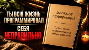 Ты всю жизнь программировал себя неправильно