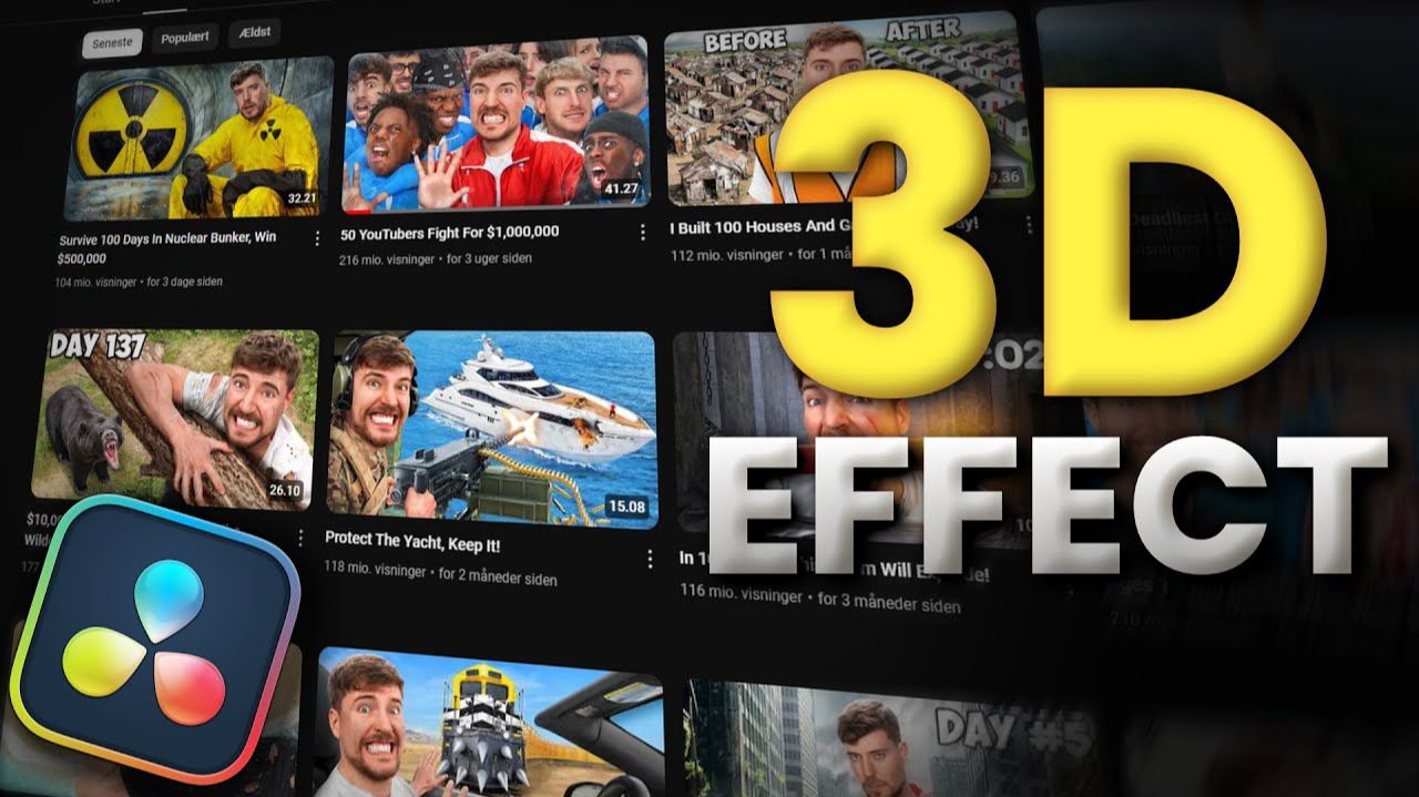 3D Screen Effect In Davinci Resolve